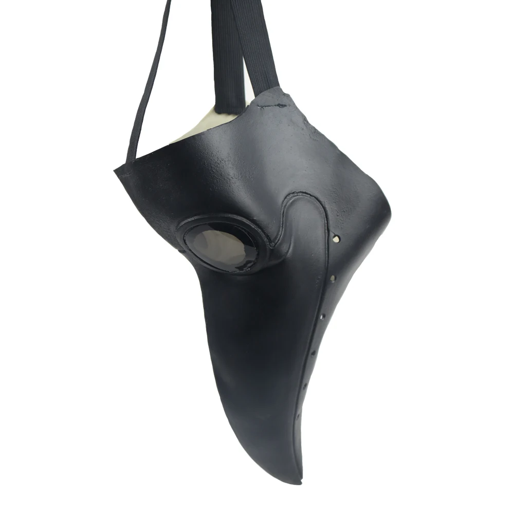 Стимпанк маска Чумного доктора Косплей черная латексная птица клюв длинный нос