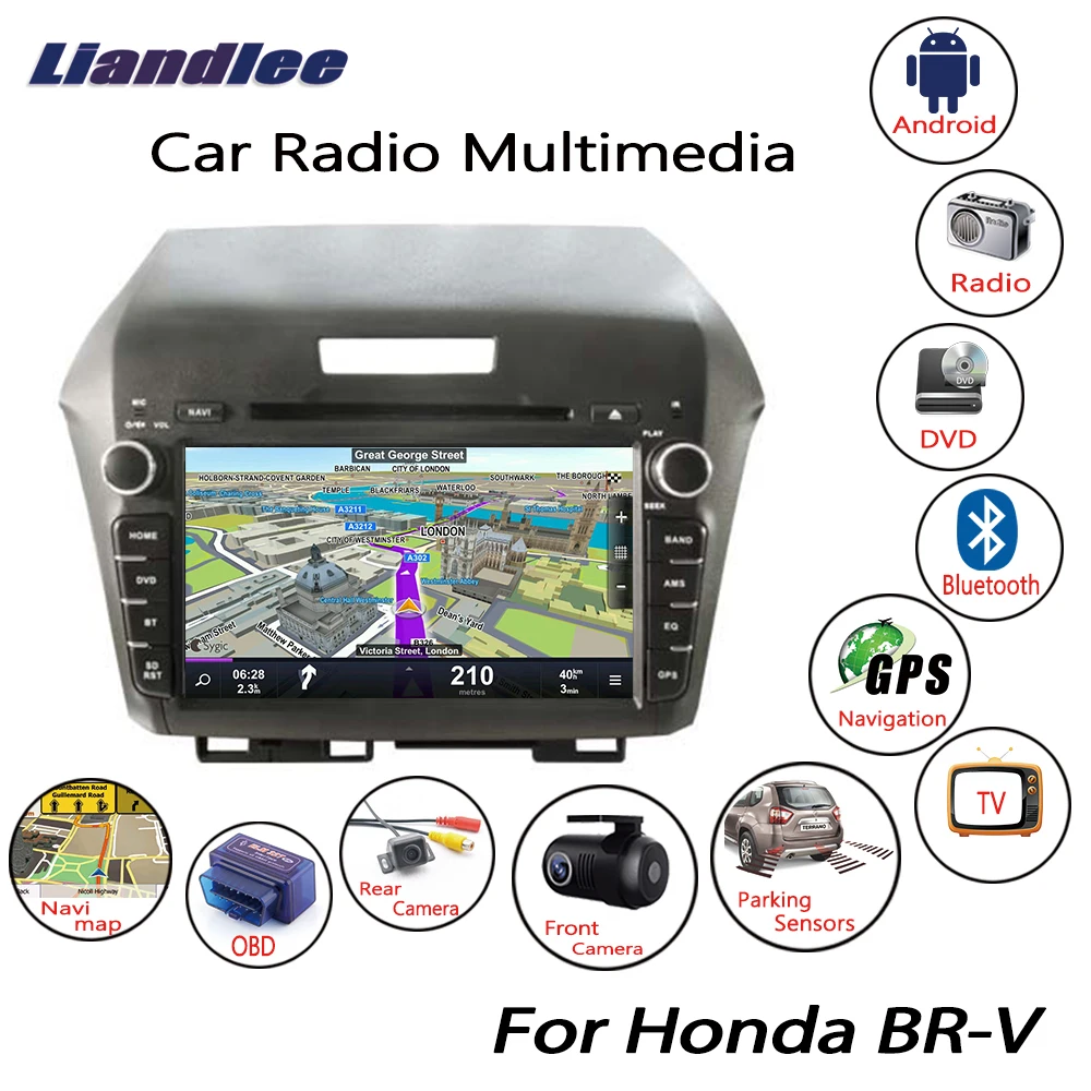 

Для Honda Jade 2013 ~ 2018 автомобильный Android мультимедийный DVD-плеер GPS-навигация DSP стерео радио Видео Аудио головное устройство 2DIN система