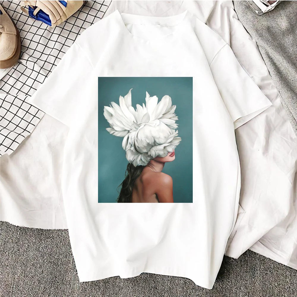 

Sexy Women Flowers Design Print Short Sleeve Tops Tees Fashion Casual T Shirt Brand Woman Clothes Maycaur New Arrival Tshirt