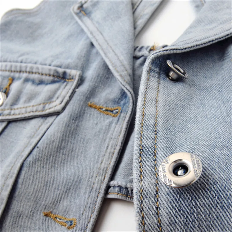 

Vintage Denim Vest Women Spring Autumn Fashion Plus Size Slim Sleeveless Jacket Casual Short Jeans Waistcoat Ladies Tops H1201