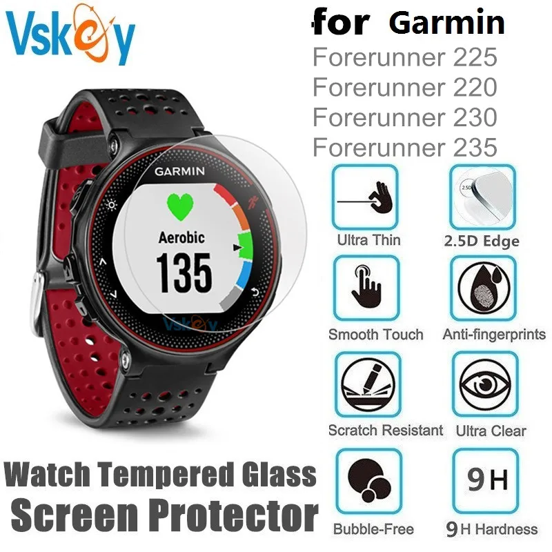 Protetor de Tela para Garmin Vskey Relógio Inteligente Forerunner 235 230 220 225 630 620 Vidro Temperado Película Protetora 100 Pçs