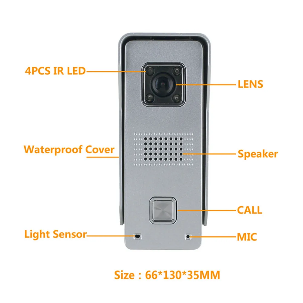 MOUNTAINONE Wired Video Intercom System Door Phone Doorbell Kits For Home Apartment Lock Access Control Waterproof | Дверной домофон