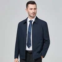Business Jackets Mens Dark Blue Bomber Jackets Mens Office Clothing Gentleman Jackets Mens 2019 Winter Coats Social Outfits