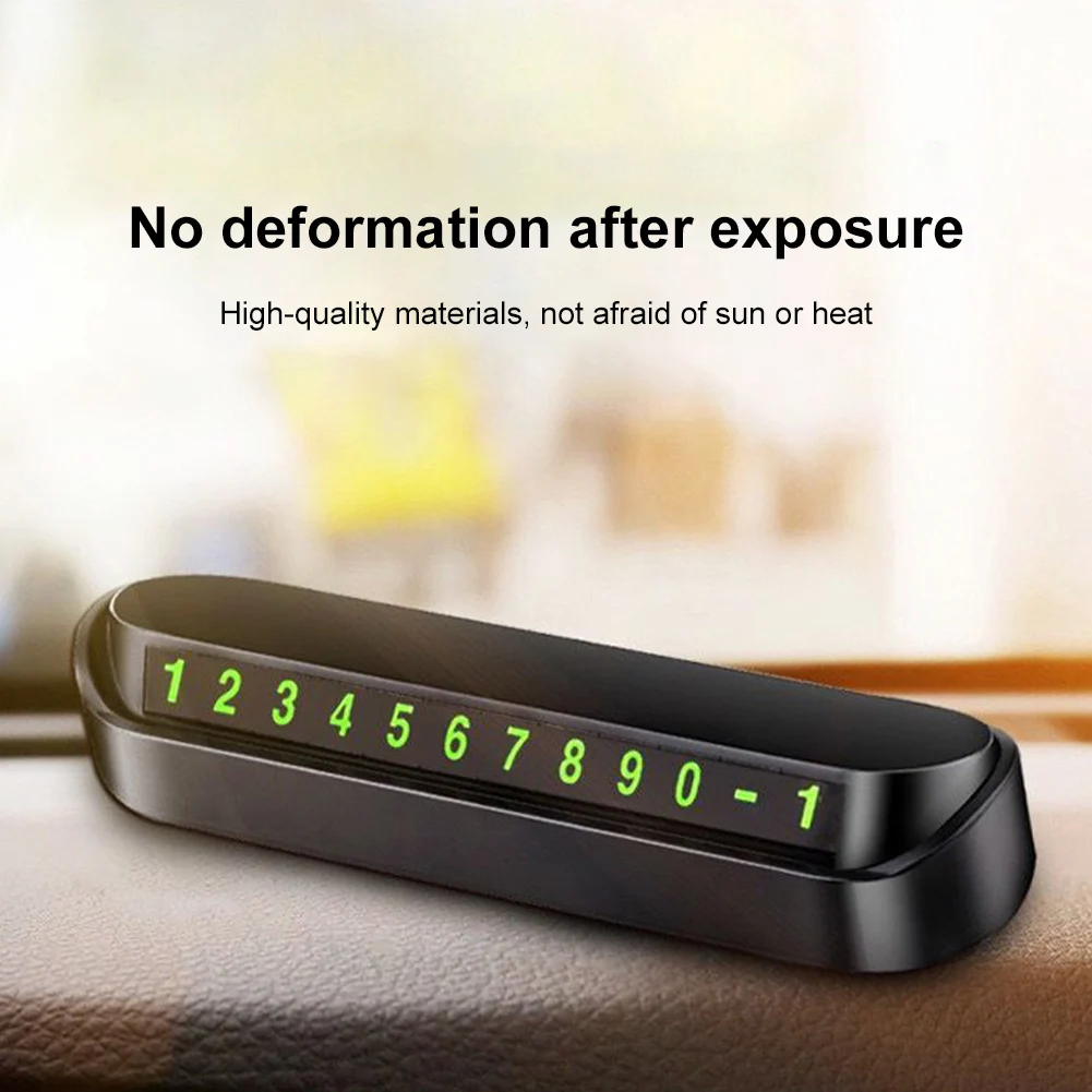 Светящаяся Автомобильная Временная парковочная карта магнитный номер телефона