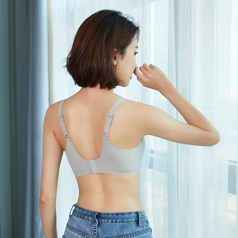 

Бюстгальтер с открытой спиной и эффектом пуш-ап женское сексуальное тонкое Спортивное нижнее белье бюстгальтер с низкой спиной нижнее бель...