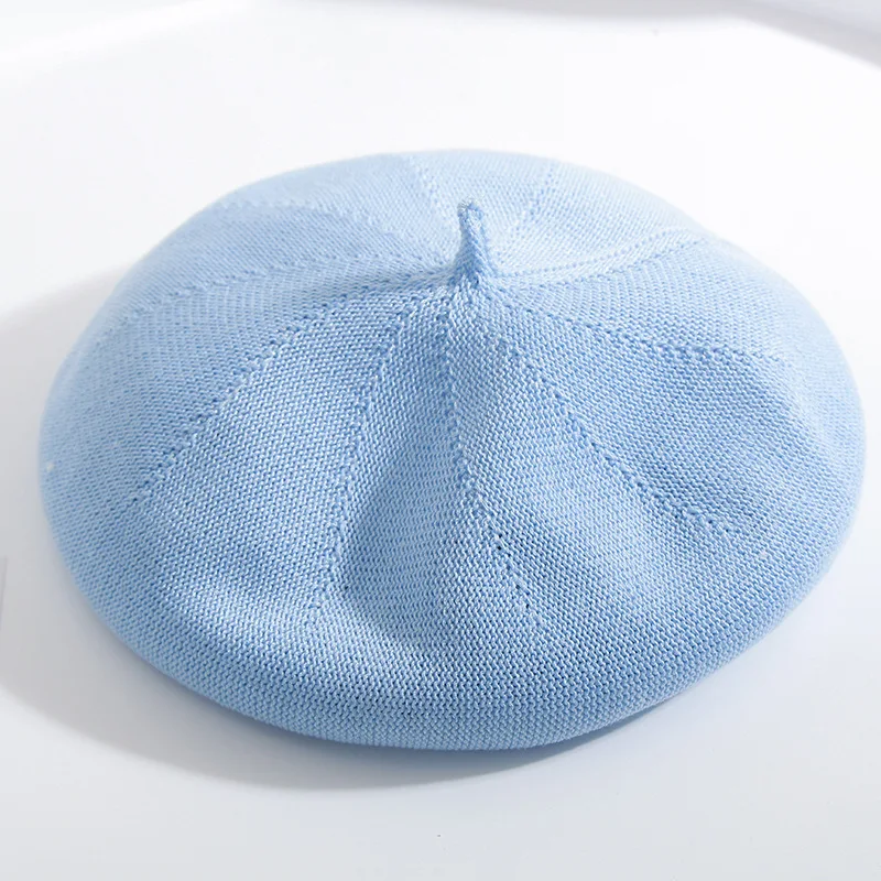 

Fashion Women Berets Hat Ladies Breathable Berets French Beret Hat Women Solid Polyester Berets Caps Wholesale