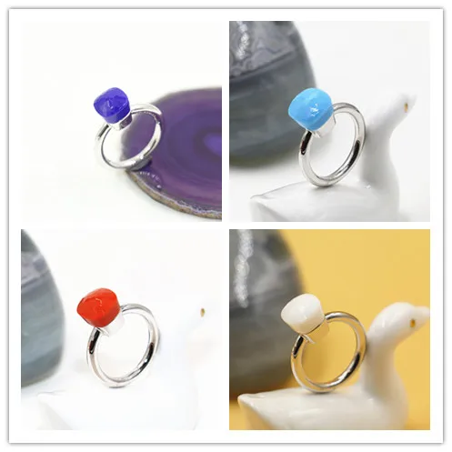 

2021 Top Quality Brand Fashion Summer Stlye Jewelry Of 4 Colours 18K White Gold Plated Ring For Best Romantic Festival Gift