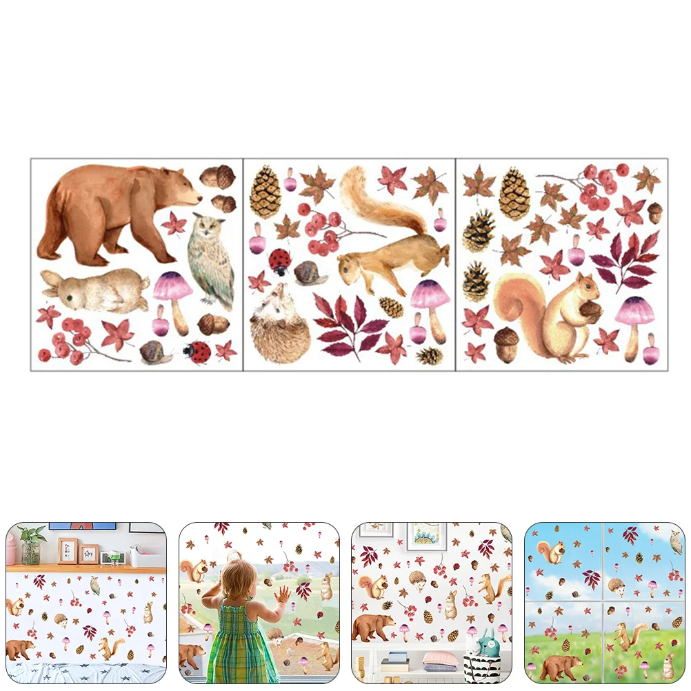 

1 Sheet Thanksgiving Decorative Sticker Background Sticker Window Sticker