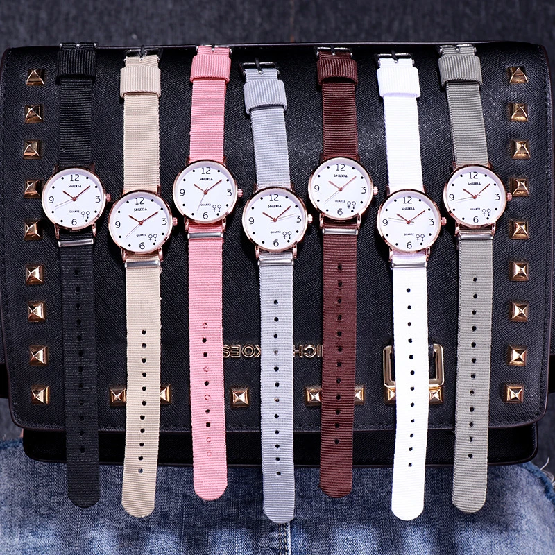 Нейлоновый ремешок для часов женские часы с маленьким циферблатом 32 мм модные