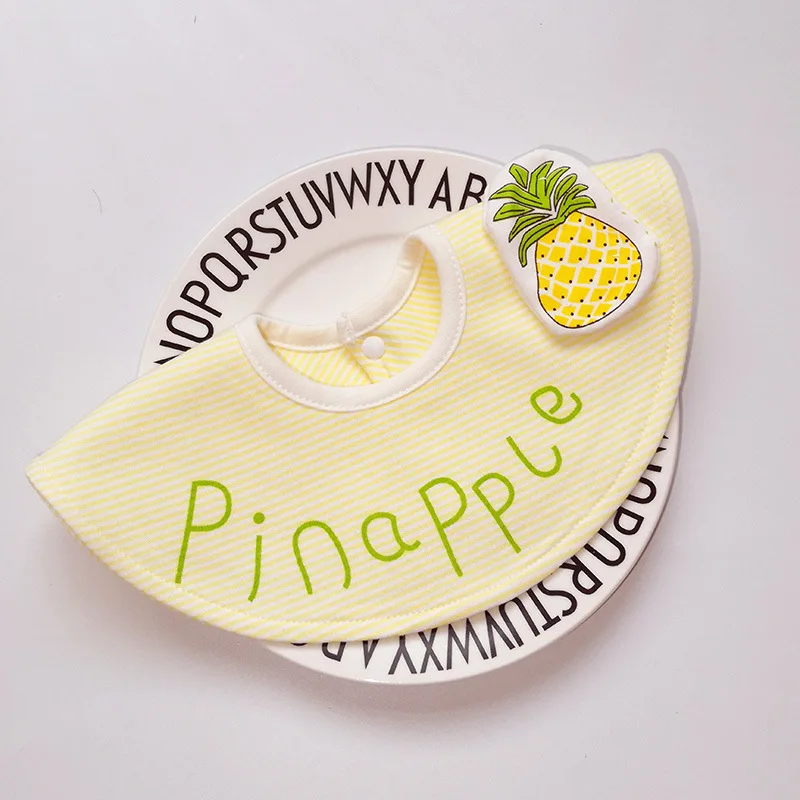 INS Стиль 360 градусов хлопок фрукты детские нагрудники с буквенным принтом для