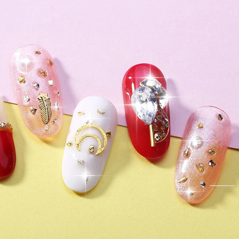 

New 1 Box Nails Rhinestones Nail Art Decorations with Gems Colorful Rhinestones Nail Shell For Nail Art Design SCI88