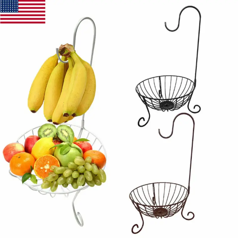 Декоративная Круглая Хромированная Корзина 11 дюймов для фруктов и овощей