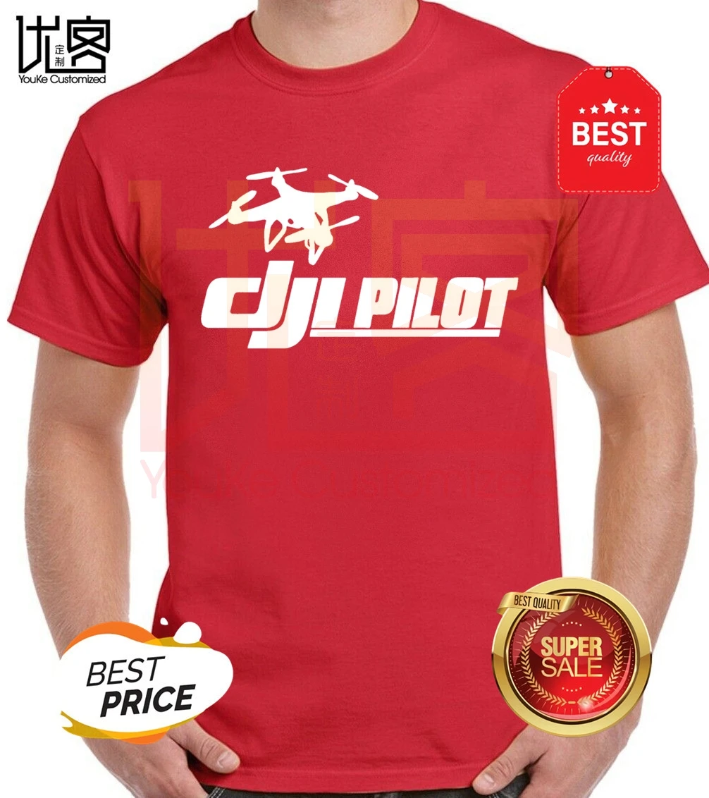 Футболка Dji Pilot мужская с графическим принтом Классическая тенниска в стиле