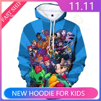 6 to 19 years kids teen clothes max sweatshirt browlings cartoon hoodie nita star browlings game 3d hoodie boys girls tops
