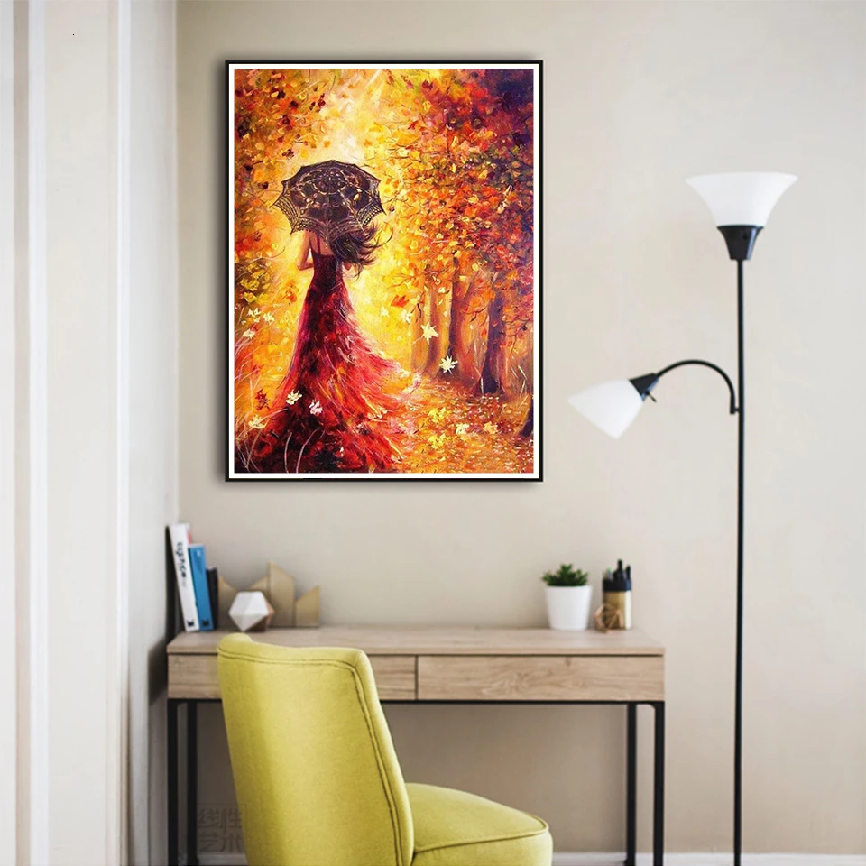 Evershine 5D DIY Diamond Painting Girl Picture Of Rhinestones Embroidery Full Display Mosaic Cross Stitch Home Decor | Дом и сад