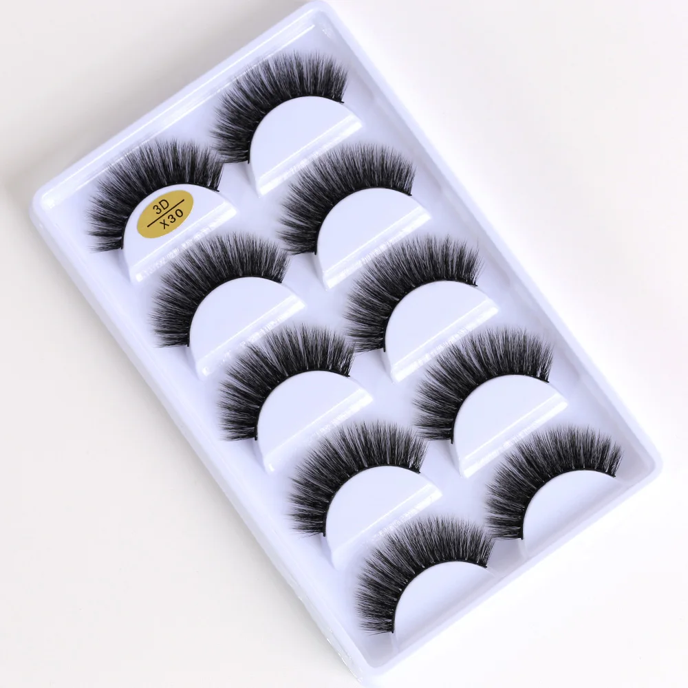 

False Eyelashes Faux Eyelashes 3/5 Pairs Mink False Eyelashes Dramatic Volume Lashes Eyelash 3D Thick For Beauty