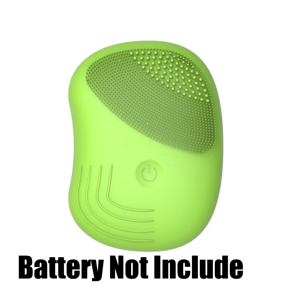 Battery Not Include Мини-электрическая Массажная щетка для чистки лица, стиральная машина, водонепроницаемые силиконовые очищающие инструменты для женщин, портативное средство для чистки лица - Цвет: Battery Not Include