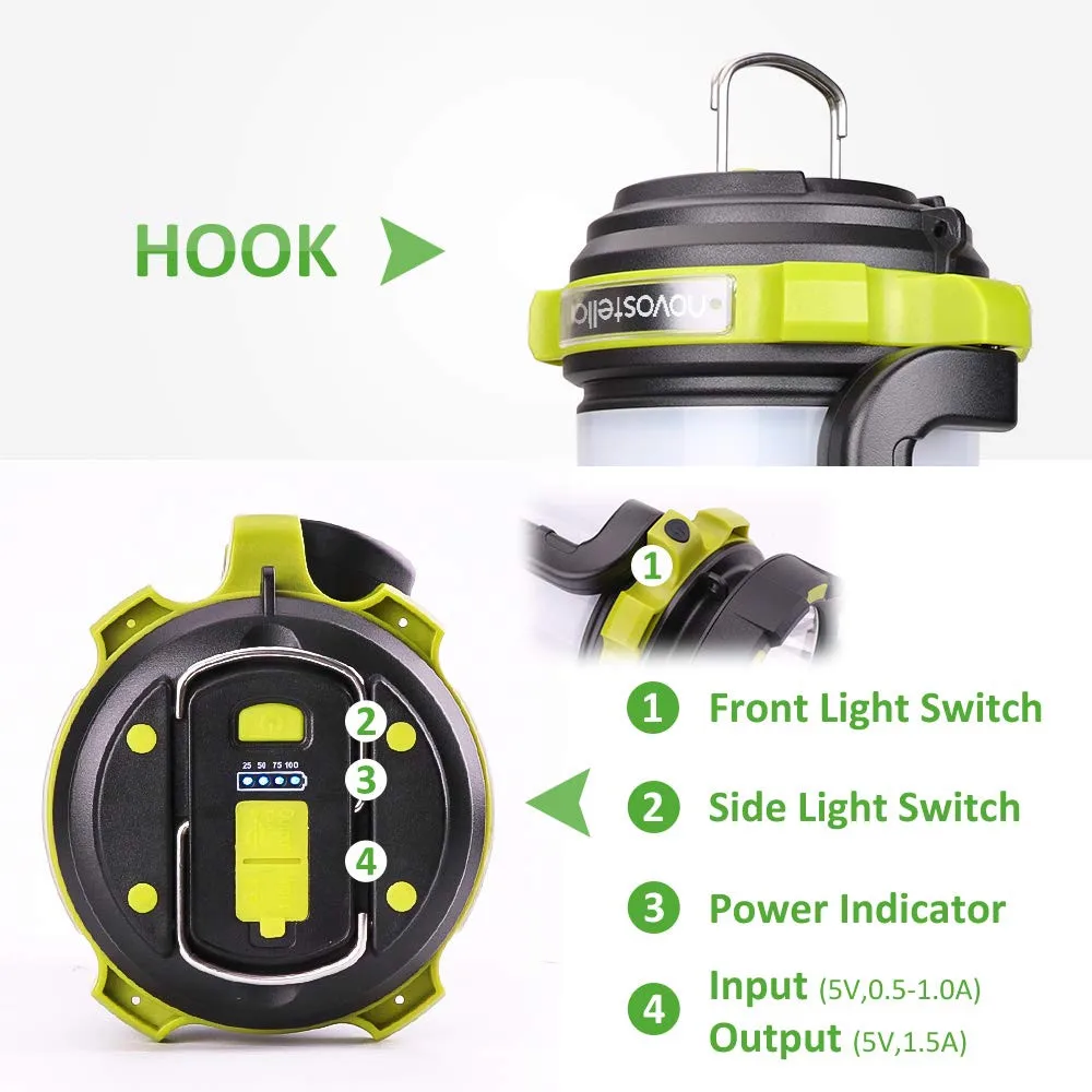 구매 캠프 램프 LED 캠핑 라이트 USB 충전식 손전등 밝기 조절 스포트라이트 작업 빛 방수 서치라이트 비상용 토치, 랜턴 피크닉 낚시 아웃도어