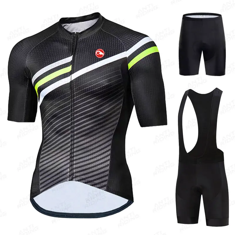 

New 2021 Cycling Jersey Set Pro Team Cycling Clothing Suits MTB Cycling Clothes Bib Shorts Set Men Bike Ropa Ciclismo Triathlon