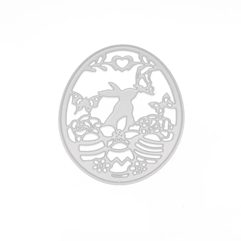 Rabbit Butterfly Metal Cutting Dies Cut Die Oval Frame Mold Scrapbook Paper Craft Knife Mould Blade Punch Stencils 2020 | Дом и сад