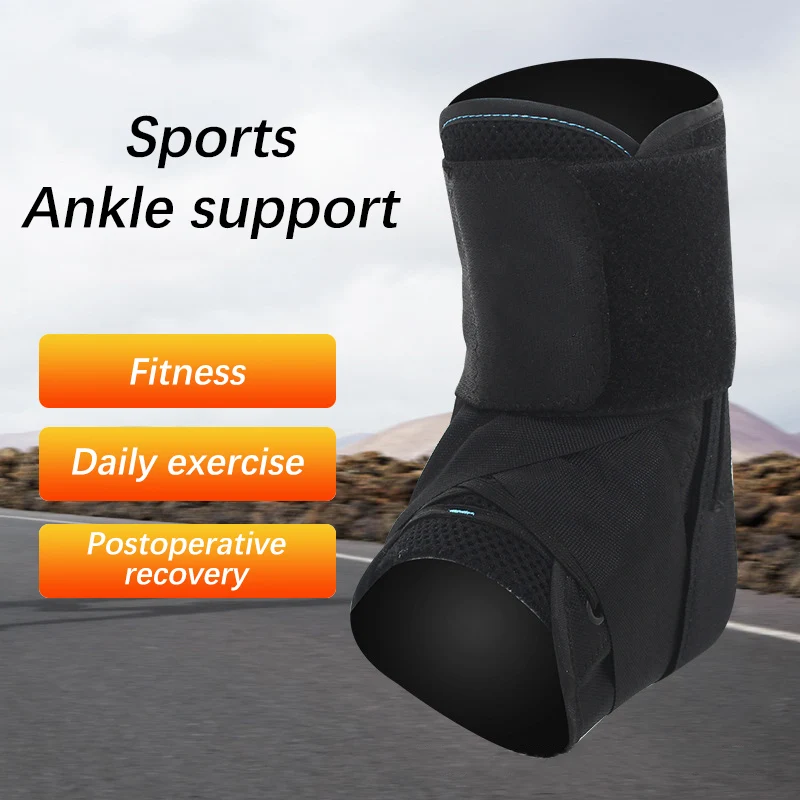 

Новый черный вязаный компрессионный бандаж для поддержки голеностопа, защита ног с противоскользящим ремешком, для спорта, фитнеса, для муж...