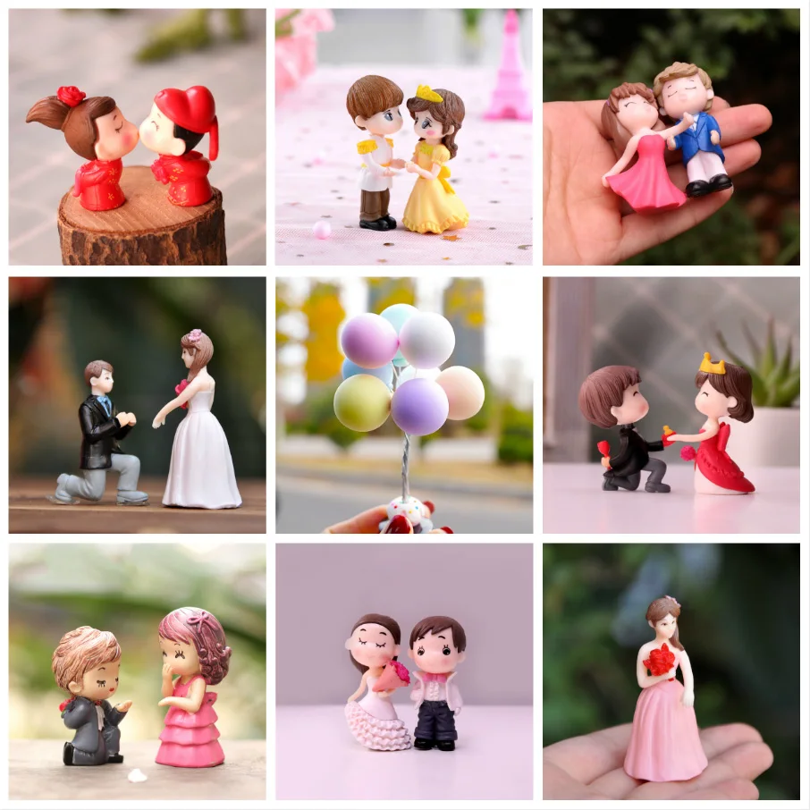 Романтическая фигурка BAIUFOR для влюбленных пар свадебные миниатюры Террариум