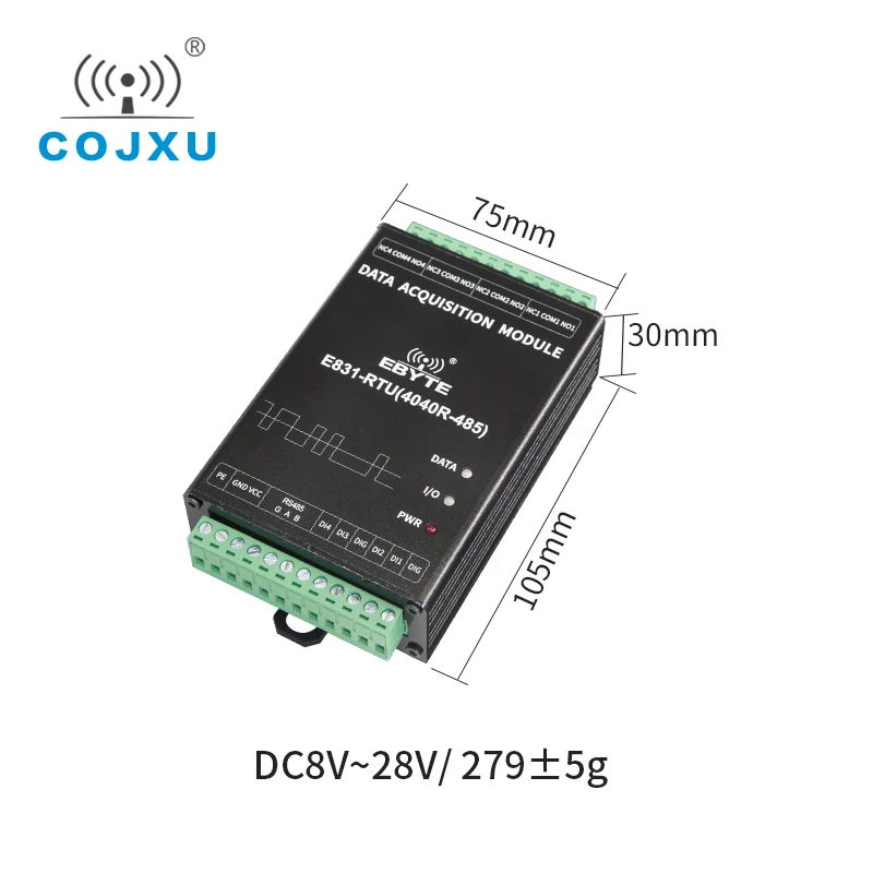 Реле Modbus RTU цифровое количество 4-канальный цифровой входной выход Φ (4040R-485)