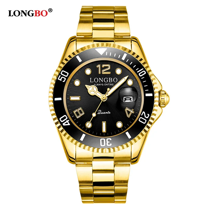 

LONGBO Longbo Male Water Ghost Luminous Waterproof Steel Band Quartz Watch