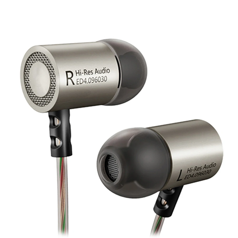 Плотным верхним ворсом KZ ED4 металлические стерео наушники Медь ковка Шум