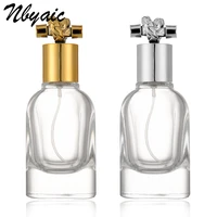 nbyaic 1pcs 50ml high grade glass perfume bottle toning moisturizing bottle rope cap transparent thick bottom spray bottle