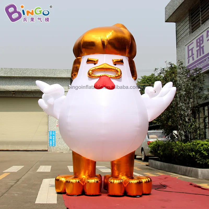 

Lovely 3m height inflatable Golden chicken model air filled inflatable toys outdoor event cartoon theme decoration