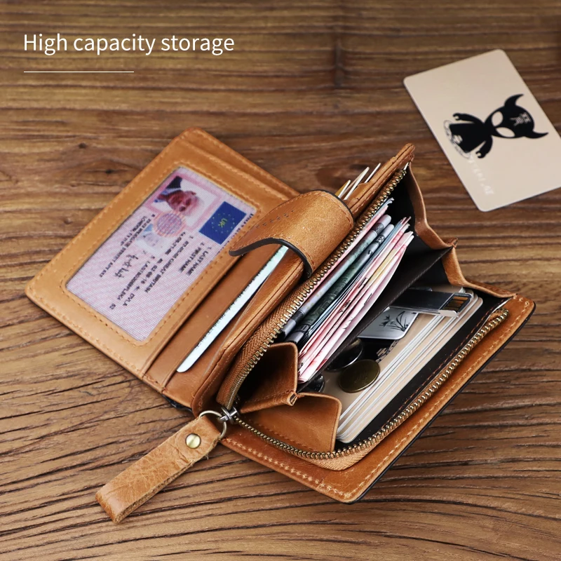 Luxury Short Wallet Genuine Leather Women Wallets Card Slot Coin Zipper Purse For Lady Hollow Design Female Money Bag
