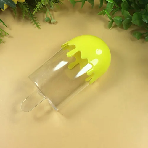 Yellow 50pcs Счастливый обезьяна 50 шт./упак. 60 мл мороженое Slime контейнеры Пластик милый розовый прозрачный Slime коробка - Цвет: Yellow 50pcs