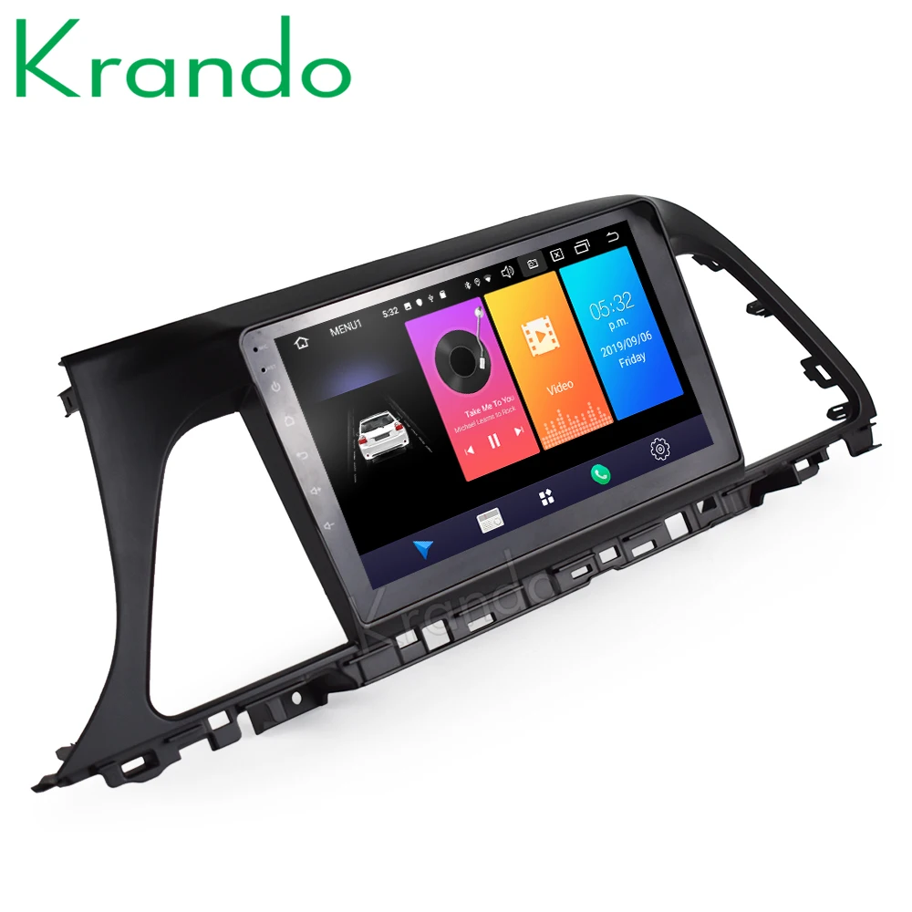 Krando Android 9,0 " ips Большой экран Full touch Автомобильная навигационная система для hyundai Sonata LF+ радио плеер gps