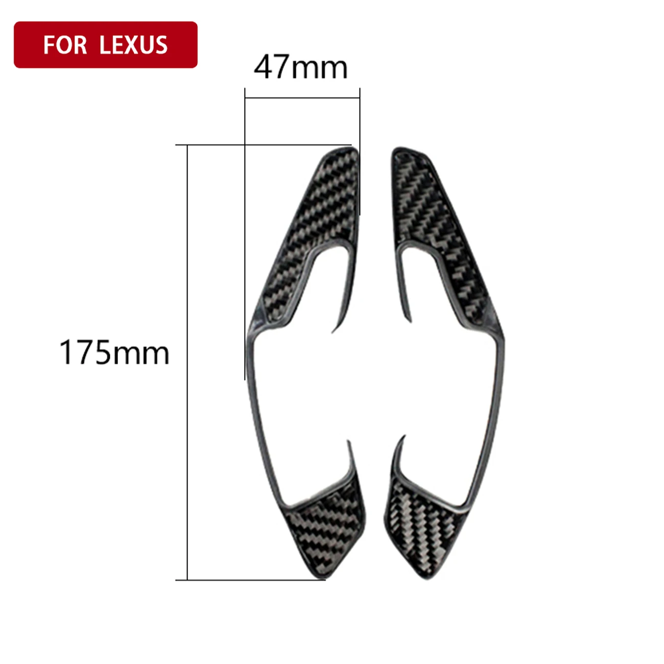 

2pcs Carbon Fiber Decoration Sickers Car Interior Steering Wheel Button Switch Panel Cover Frame Trim For LEXUS NX 300H 200T