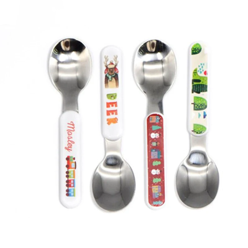 Столовые приборы из нержавеющей стали с сублимационной печатью для детей и