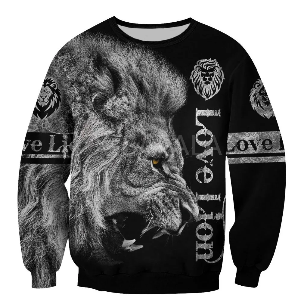 

Beautiful Animal Love Lion King 3D All Print Hoodie Man Women Harajuku Outwear Zipper Pullover Sweatshirt Casual Unisex Jacket