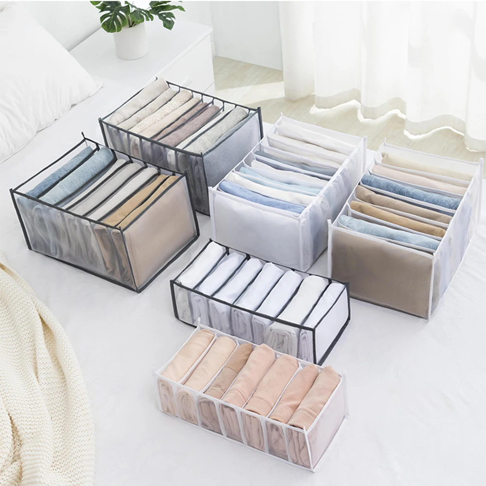 

Clothes Jeans Organizer Underwear Drawer Storage Box Clothes Bras Socks Organizer Wardrobe Dormitory Compartment Storage Bag