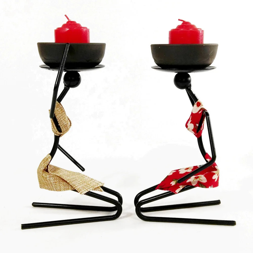 

Creative Iron Art Simple Candle Holders Metal Luxury Romantic Candelabra Ornaments Chandelier Mariage Christmas Decor EC50LL