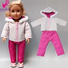 17 дюймов, Детская кукла, зимняя куртка, брюки, комплект 18 дюймов, кукла, одежда, пальто, зимняя одежда