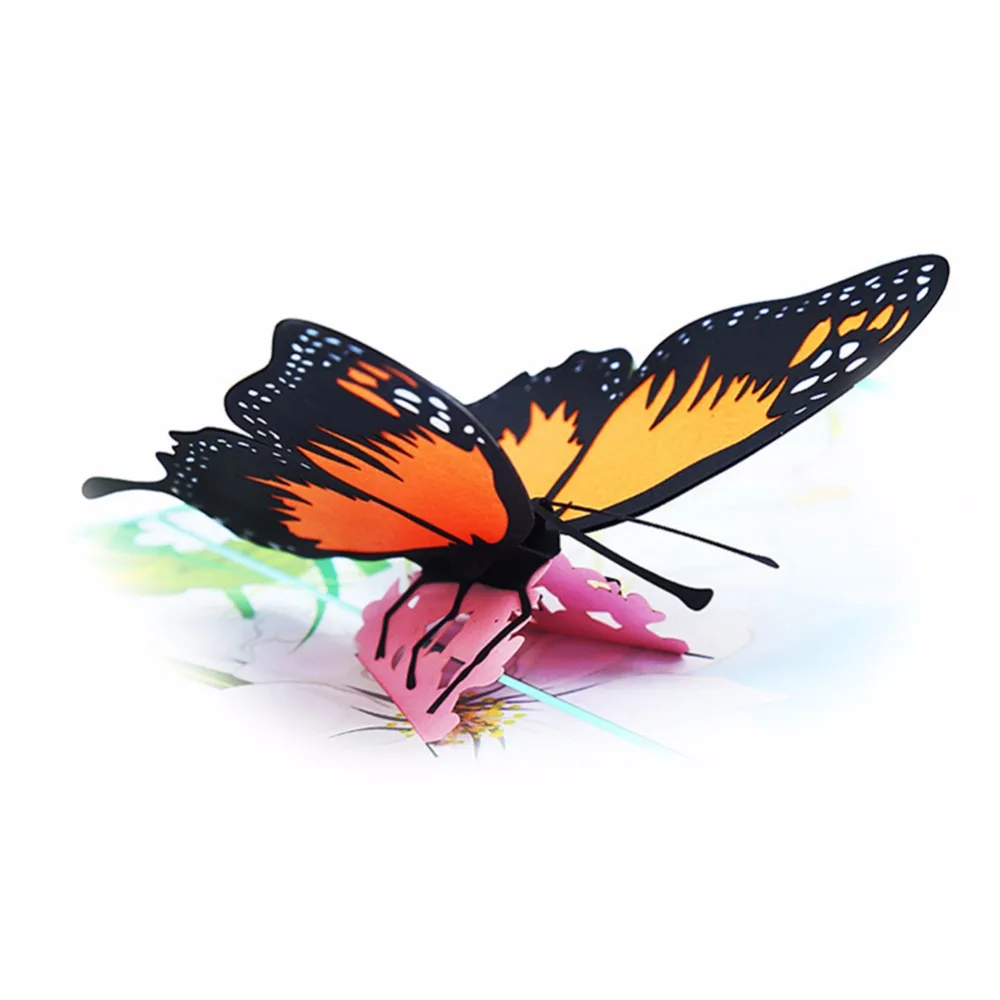 

Handmade 3D Openwork Butterfly Wedding Invitation Wedding Invitations Card Elegant Valentine's Cards Favor Party Free shipping