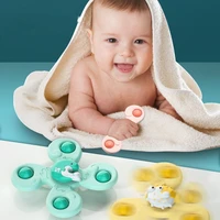 montessori fidget baby spin top bath toys for children bathing sucker spinner suction cup toy for kids rattles teether