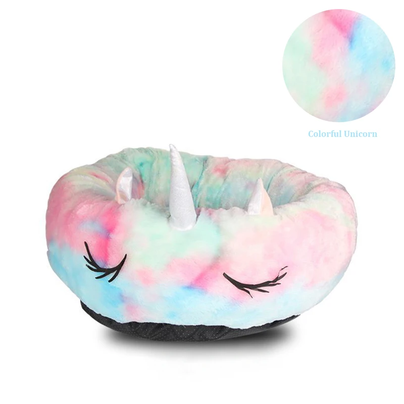 Роскошная кровать для собак Единорог круглый домик кошек нескользящее Прочное