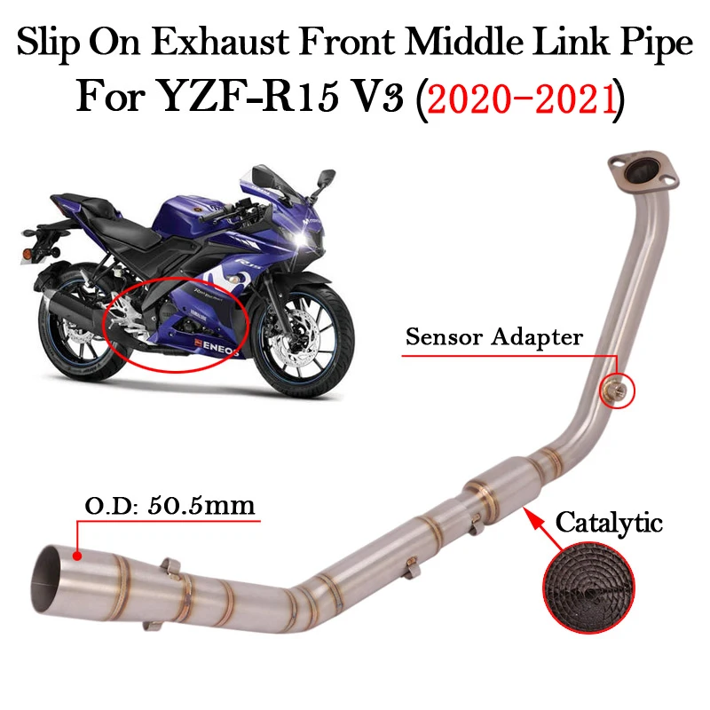 

Выхлопная труба для мотоцикла YAMAHA MT15 YZF R15 V3 2020 2021 с каталитическим глушителем