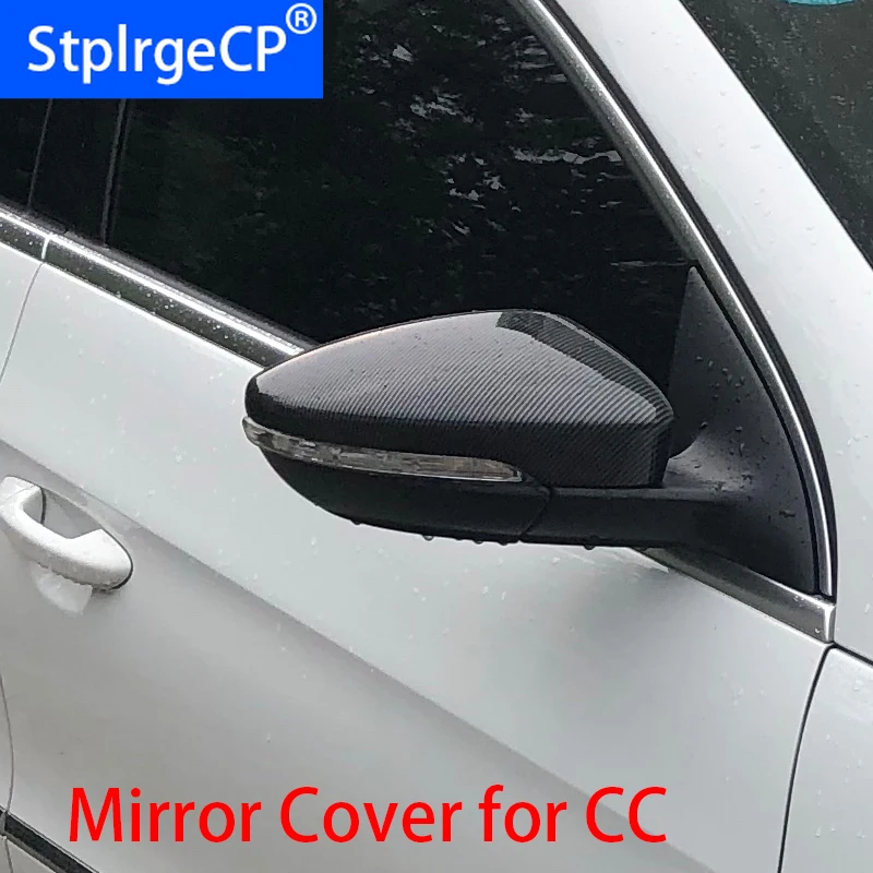 

For Volkswagen VW CC 2010 - 2018 Full Replacement carbon fiber look Car Side Mirror Cover carbon fiber look side caps