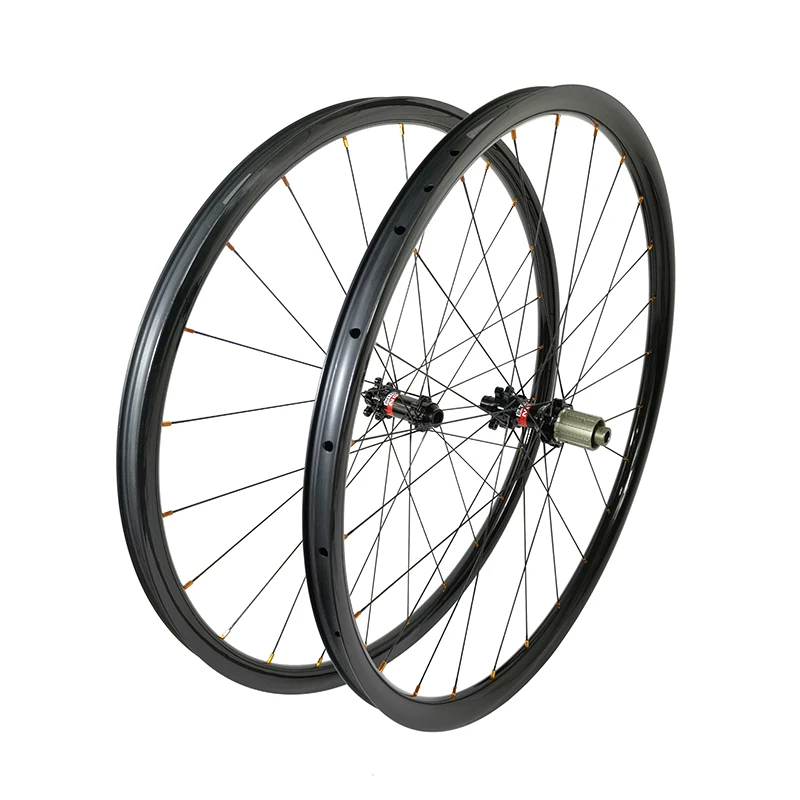 

29er 1330g MTB XC 32mm wide clincher tubeless straight pull disc Trail mountain bike carbon wheelset 28mm deep 24H D411SB D412SB