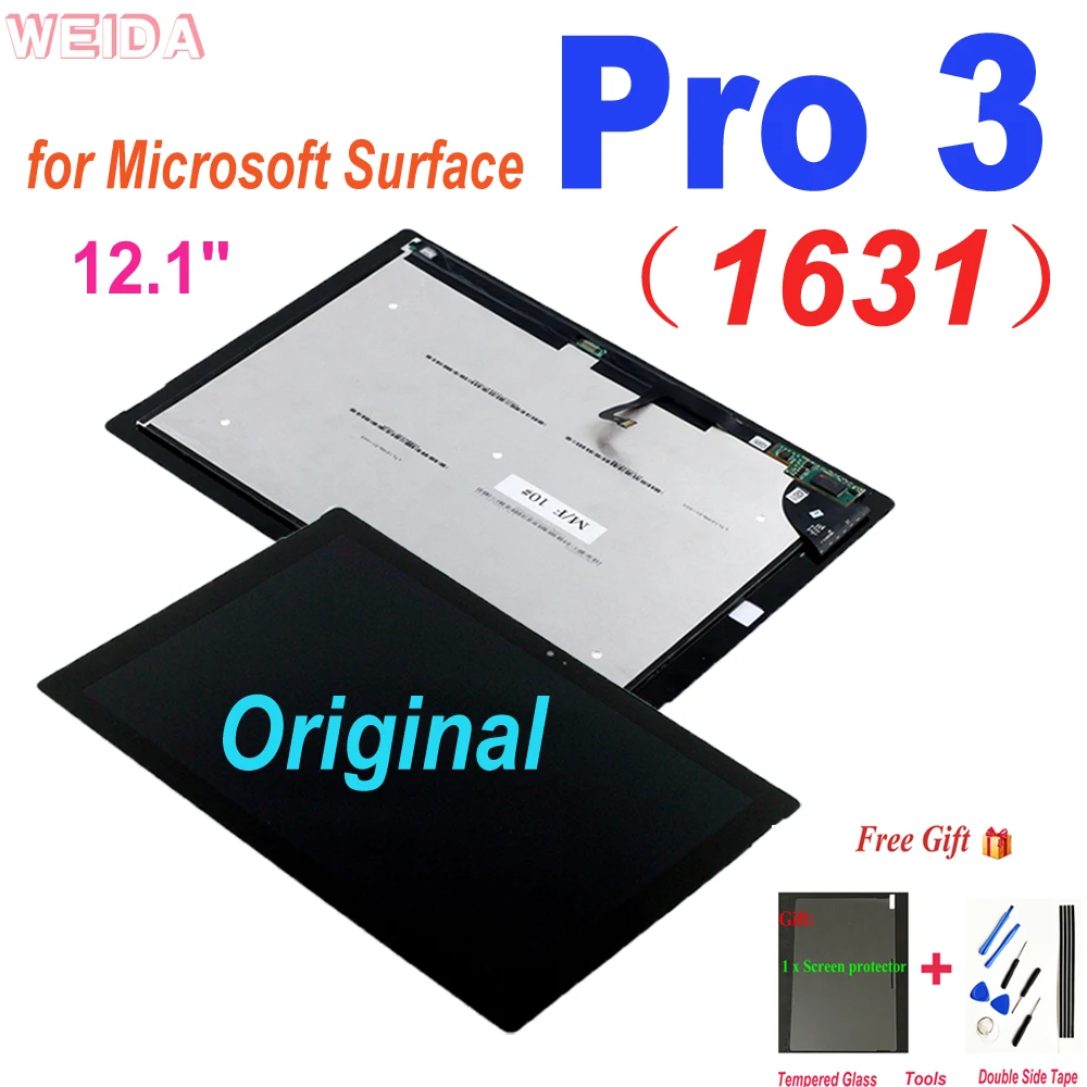 

Original Pro 3 LCD for Microsoft Surface Pro 3 1631 Pro3 v1.1 v1.0 LTL120QL01 003 LCD Display Touch Screen Digitizer Assembly