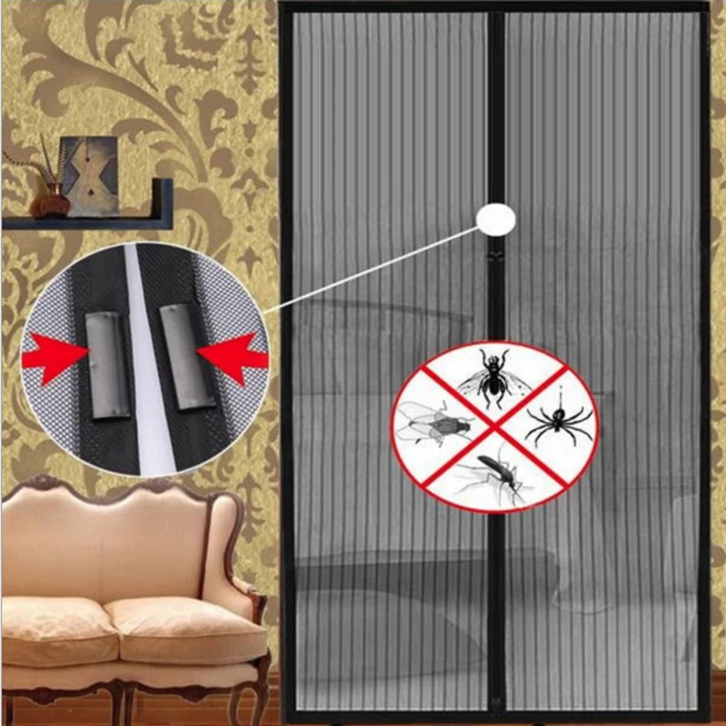 

1 Set Summer Anti Mosquito Net Insect Fly Bug Door Curtain Automatic Closing Door Screen Kitchen Curtains 190cm/210cm