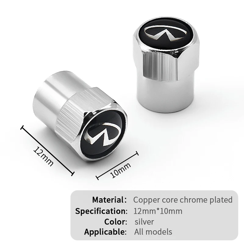 

Tire cap exquisite and generous tire cover valve core cover car decoration for Infiniti- Q50 Q60 Q70 QX30 QX50 QX60 QX80 ESQ