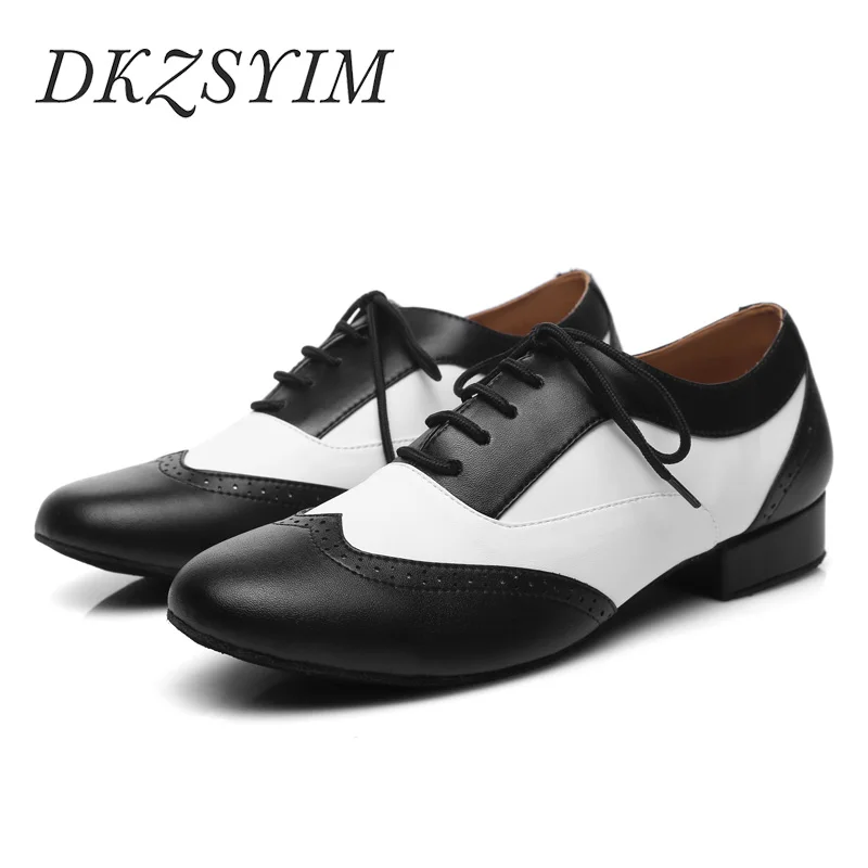 Мужские Танцевальные Туфли DKZSYIM для мальчиков черные туфли на низком каблуке